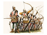 The Wonderful Story of Britain: the Bowmen of Britain Giclee Print by Peter Jackson