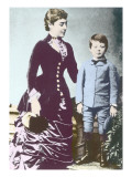 Winston Churchill with His Mother, Lady Randolph Churchill Giclee Print by English Photographer 