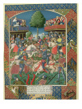 A Knightly Tournament, from 'Lancelot Du Lac', Printed by Antoine Verard Giclée-Druck von French School 
