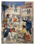 Famine in India, Illustration from 'Le Petit Journal', C.1899 Giclee Print by Jose Belon