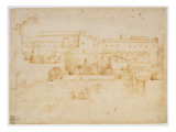 View of the Church and Convent of Santa Croce, Florence Giclée-tryk af Fra Bartolommeo