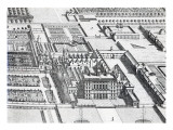 Badminton House on the County of Gloucester, Engraved by Johannes Kip Giclee Print by Leonard Knyff