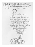 Handwritten Titlepage of the Well Tempered Piano, 1722 Giclée-Druck von Johann Sebastian Bach