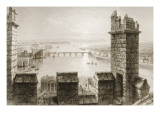 The River Shannon and Limerick from the Cathedral Tower, County Limerick Lámina giclée por William Henry Bartlett The River Shannon and Limerick from the Cathedral Tower, County Limerick Lámina giclée por William Henry Bartlett
