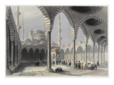The Court of the Mosque of Sultan Achmet, Istanbul, Engraved by S. Fisher, C.1850 Giclee-trykk av William Henry Bartlett The Court of the Mosque of Sultan Achmet, Istanbul, Engraved by S. Fisher, C.1850 Giclee-trykk av William Henry Bartlett