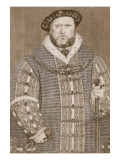 Henry Viii, Illustration from 'Cassell's Illustrated History of England' reproduction procédé giclée par Hans Holbein the Younger