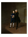 Portrait of Assheton Curzon, Late Viscount Curzon, with Tutor Dr Mather Giclee Print by Arthur Devis