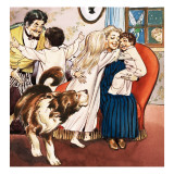 The Darling Family, Illustration from 'Peter Pan' by J.M. Barrie Giclee Print by Nadir Quinto