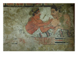 Detail of a Mural from the Tomb of the Infernal Quadriga Giclee Print by Etruscan 