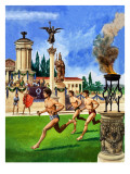 The First Olympic Games, from 'The History If Our Wonderful World', 1967 Giclee Print by Peter Jackson