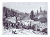 The Indian War, Deadwood City, Black Hills of Dakota, from a Photograph by S. J. Morrow Giclee Print by American School 