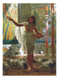 Feeding the Sacred Ibis in the Halls of Karnac Giclee-vedos tekijänä Edward John Poynter