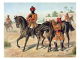 The 1st Bengal Cavalry, Review Order, Anglo-Indian Army of the 1880S Giclee Print by Richard Simkin