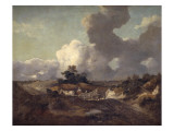 An Open Landscape in Suffolk with a Waggon on a Track reproduction procédé giclée par Thomas Gainsborough