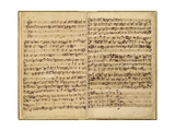 Pages from Score of the 'st. Matthew Passion', 1727 reproduction procédé giclée par Johann Sebastian Bach