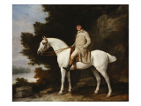 A Gentleman on a Grey Horse in a Rocky Wooded Landscape, 1781 Giclee Print by George Stubbs