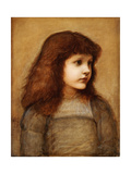 Portrait of Gertie Lewis, Half Length, 1879-80 Lámina giclée por Edward Burne-Jones