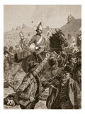Dragoons and Highlanders Scattering the Rioters in Belfast, 1872 Giclee Print by William Barnes Wollen