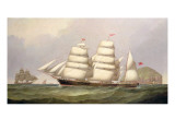 The Barque "Undaunted" Off Ailsa Craig, with Merchant Ships Beyond Giclee Print by C.H. Fyfe