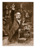 Introduction of the Home Rule Bill: Mr. Gladstone Delivering His Peroration, 1886 Giclee Print by Walter Wilson