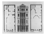 Elevation of the British Coffee House, Engraved by Robert Blyth, 1778 Giclee Print by Robert Adam