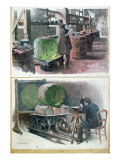 Manufacture of Glass for an Optical Lens, 1900 Giclee Print by Louis Remy Sabattier