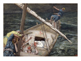 Christ Asleep During the Storm, Illustration for 'The Life of Christ', C.1886-94 reproduction procédé giclée par James Jacques Joseph Tissot