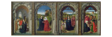Triptych Showing the Annunciation, the Visitation, the Adoration of the Angels and the Magi Giclee-trykk av Dirck Bouts
