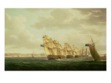 Nelson on the 'Theseus' with the Inshore Squadron Off Cadiz, July 1797, reproduction procédé giclée par Buttersworth 