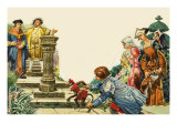King Henry Viii and Sir Thomas More on a Garden Terrace reproduction procédé giclée par C.l. Doughty