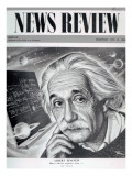 Albert Einstein on the Cover of 'News Review', 16th May 1946 reproduction procédé giclée par English School 
