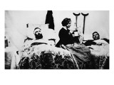 Nurse Attending Wounded Soldiers in Hospital, Nashville, Tennessee Giclee Print by American Photographer 