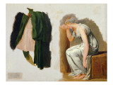A Green Toga and Camille, Study for 'The Oath of the Horatii' Lámina giclée por Jacques-Louis David A Green Toga and Camille, Study for 'The Oath of the Horatii' Lámina giclée por Jacques-Louis David
