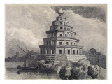 The Great Lighthouse of Alexandria, from a Series of the 'seven Wonders of the World', 1886 Giclee Print by Ferdinand Knab