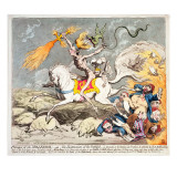 Presages of the Millennium, Published by Hannah Humphrey in 1795 reproduction procédé giclée par James Gillray