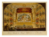 The Interior of the Royal Theatre at Dresden, C.1845 Giclee Print by J.C.A. Richter