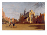 The Groote Market, Haarlem, with the Church of St. Bavo Giclee Print by Gerrit Adriaensz Berckheyde