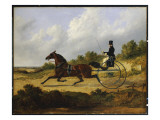 Confidence', Drawing a Gig Driven by a Groom, 1842 Giclee Print by John Frederick Herring Snr