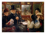 An Omnibus Ride to Piccadilly Circus, Mr Gladstone Travelling with Ordinary Passengers Giclee Print by Alfred Morgan