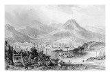 Hong-Kong from Kow-Loon, Engraved by Samuel Fisher Giclee Print by Thomas Allom