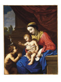 The Virgin and Child with St. John the Baptist, 1650 Giclee Print by Nicolas Mignard