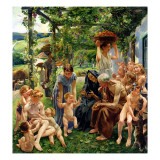The Evening, Right Panel from the Triptych 'The Golden Age', 1901 Reproduction procédé giclée par Leon Henri Marie Frederic
