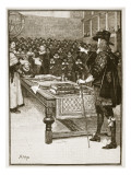 Trial of Charles, Illustration from 'Cassell's Illustrated History of England' Giclee Print by English School 