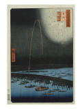 Fireworks at Ryogoku, from the Series 'One Hundred Famous Views of Edo' Giclée-Druck von Ando Hiroshige