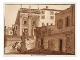 Michelangelo's House on the Capitoline Hill, 1833 Giclee Print by Agostino Tofanelli
