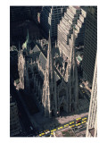 View of St. Patrick's Cathedral from the Rockefeller Center Giclee Print by James Renwick