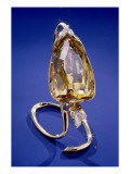 Yellow 'Incomparable' Diamond in a Gold Setting Giclee Print
