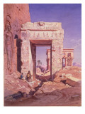 Doorway from Temple of Isis to Temple Called Bed of the Pharaohs, Island of Philaea, Egypt Giclee Print by Carl Friedrich Heinrich Werner
