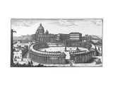 Bernini's Original Plan for St. Peter's Square, Rome reproduction procédé giclée par Giovanni Battista Falda