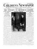 The Attempt to Browbeat Europe', Front Page of 'The Children's Newspaper', October 1933 Giclee Print by English School 